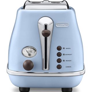 Delonghi CTOV2103.AZ Icona Vintage 900 W 6 Programlı 2 Dilim Hazneli Ekmek Kızartma Makinesi Mavi
