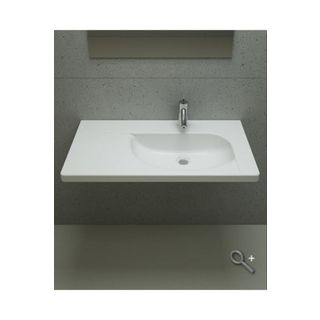 Bocchi Taormina Arch 86 cm Etajerli Parlak Beyaz Lavabo