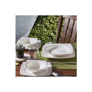 Güral Porselen Vıvente 24 Parça 6 Kişilik Bone Yemek Takımı