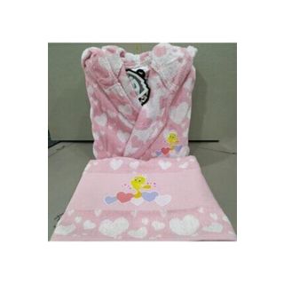 Özdilek Tweety Heart Free Pembe Set Çocuk Bornoz Seti