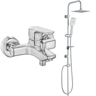 E.C.A Niobe Banyo Bataryası ve T-may Banyo Belen Tepe Krom Duş Takımı Seti