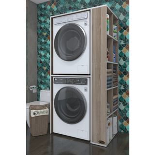 Kenzlife Bolodenka 180x90x60 cm Beyaz Çamaşır-Kurutma Makinesi Banyo Dolabı