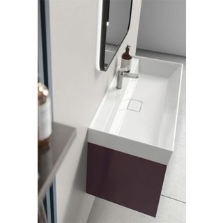 Turkuaz Cerastyle Sharp 80 cm Etajerli Lavabo