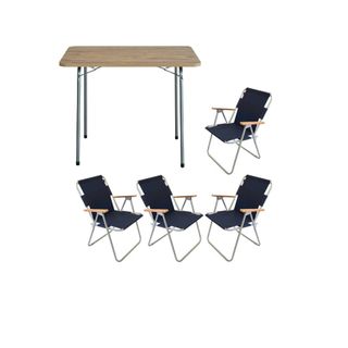 Bofigo BFGBM+4S 4+1 Kırmızı 60X80 cm Masa Sandalye Kamp Seti