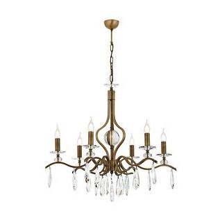 Avonni 603946E E14 Metal Kristal Siyah 80 cm Eskitme Kaplama Klasik Avize