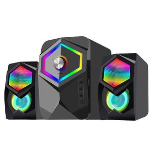 Rampage Rms - 175bt 2 + 1 5 W x 2 Bluetooth + Usb - Tf - Fm Rainbow Aydınlatmalı Gaming Speaker