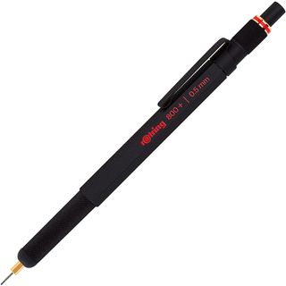 Rotring 800+ İki Fonksiyonlu Mekanik Gizli Uçlu Kurşun Kalem Siyah,0.5 mm