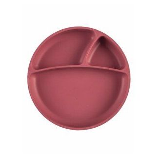 OiOi Porsiyon Vakum Tabanlı Silikon Tabak Velvet Rose