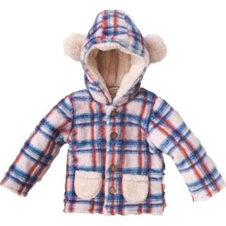 Andywawa AC21073 Erkek Bebek Ekose Desenli Yumuşak Bej Mont