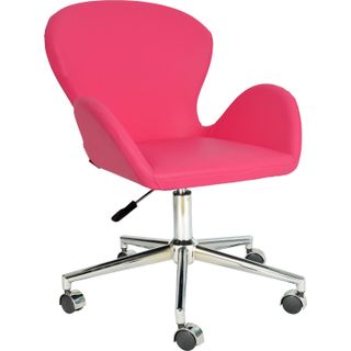Bürocci 2069A0120 Pembe Deri Roberta Çalışma Koltuğu