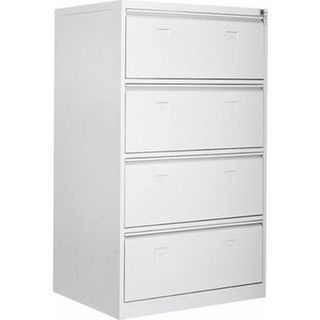 Garanti Metal 84x62x133 h Dört Geniş Çekmeceli Metal Kartoteks Askılı Dosya Dolabı