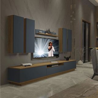 Decoraktiv Trendstyle 8ds Pera Antrasit Mdf Tv Ünitesi Tv Sehpası