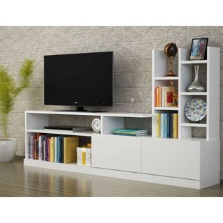 Dekorister Dolunay Beyaz Tv Ünitesi