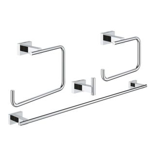 Grohe 40778001 Essentials Cube Dörtlü Banyo Aksesuar Seti
