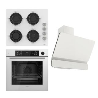 Ferre Steamart Fryart CS206 - XE64CB - D081 3'lü Beyaz Ankastre Set
