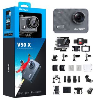Akaso V50 X Aksiyon Kamera + Aksesuar Seti