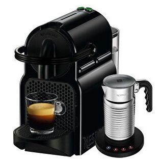 Nespresso İnissia D40 Siyah Kapsül Kahve Makinesi + Nespresso Aeroccino 4 Süt Köpürtücü