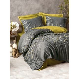 Cotton Box Saten Çift Kişilik Libby Yeşil Nevresim Takımı