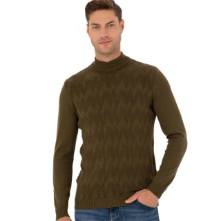 Pierre Cardin 50278099-VR027 Haki Erkek Kazak