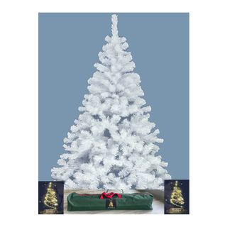 Winterfest WINLUXB180ÇNTL 180 cm 600 Gür Dallı ve Çantalı Beyaz Yılbaşı Ağacı