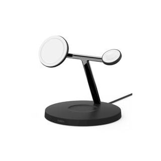 Belkin BoostCharge Pro 3'ü 1 arada MagSafe Siyah Stand Kablosuz Hızlı Şarj Cihazı