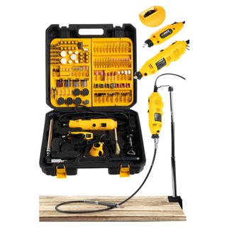 Stilmax SUPER550 Italy 462 Parça 500W Devir Ayarlı Çift Adet Dremel Taşlama Gravür Oyma Makinesi Zımpara Set