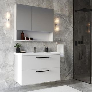 TETA HOME Batum 80 Cm MDF Banyo Dolabı Seti