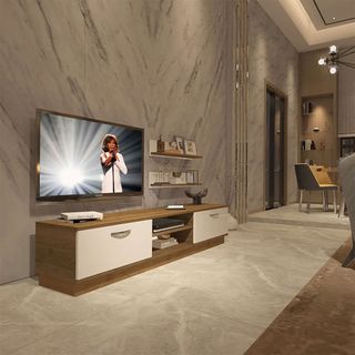 Decoraktiv EKO 4B Mdf Dvd Pera Beyaz Tv Ünitesi