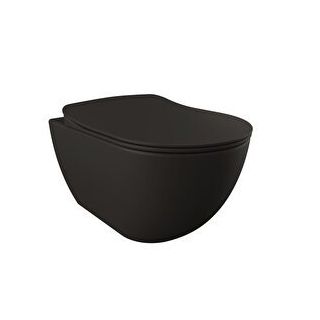Creavit FE322-00SM00E-0000+SET Free Rim Off Kanalsız Mat Siyah Asma Klozet