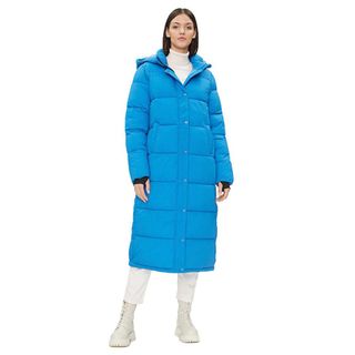 Only 15287913 Mavi Directoire Onlann Premium Puffer Coat Kadın Günlük Mont