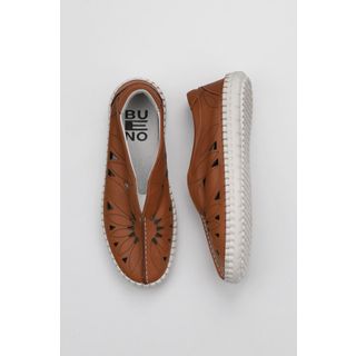 Bueno Shoes 01wq0402 Taba Açık Flotter Deri Kadın Babet