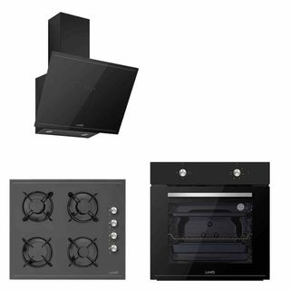 Silverline Luno 3481 - CS5335B01 - BO6501B01 Siyah 3'lü Ankastre Set