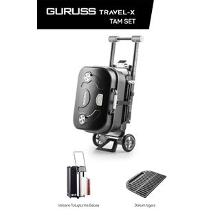Guruss Travel-x Taşınabilir Mangal Tam Set Siyah