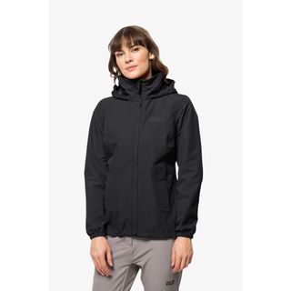 Jack Wolfskin 1111202-6000 Stormy Point 2L Siyah Outdoor Kadın Ceket