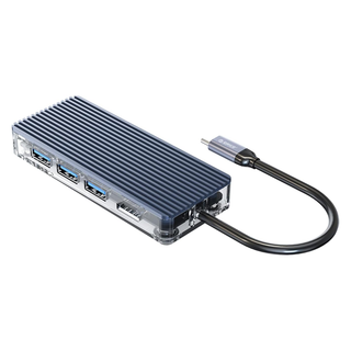 Orico 8 Portlu Usb 3.0 100w Rj45 1000mbps Hdmı Tf/sd Kart Okuyucu Çoklayıcı Gri