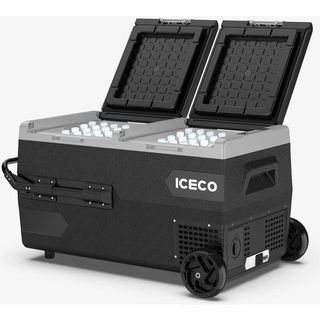 Iceco K95D 95 lt Akülü Kablolu ve Çift Bölmeli Kompresörlü Oto Buzdolabı