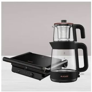 Arçelik TM 6046 CS - CM 6964 S Resital Siyah 2'li Mutfak Seti