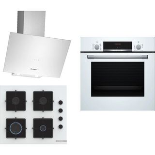 Bosch HBF512BW1T - POP6C2P30O - DWK64PJ20T Beyaz 3'lü Ankastre Set