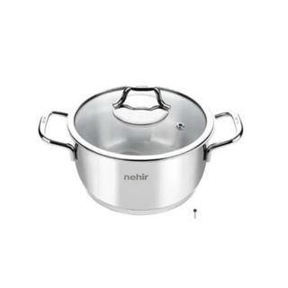 Nehir Silver Klasik 6 Parça Derin Çelik Tencere Seti
