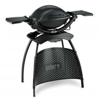 Weber Q 1400 Elektrikli Mangal Koyu Gri Stand ve Yan Tezgahlı