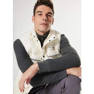 Discovery Expedition D4WM-YLK3243 Krem Erkek Dik Relaxed Düz Şişme Yelek