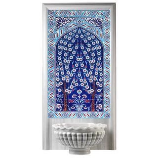 Armada Çini 60X100 Cm Ed 622 Kobalt Hayatağacı Çini Pano