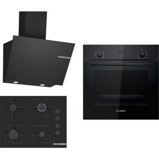 Bosch HBF512BB1T - POP7C6P30O - DWK66PJ60T Siyah 3'lü Ankastre Set