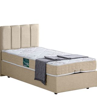 Setay Mobilya Setay Defne 120x200 cm Krem Tek Kişilik Baza Başlık Comfort Yatak Seti