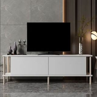 BMdekor Agora Beyaz 150 cm Tv Sehpası
