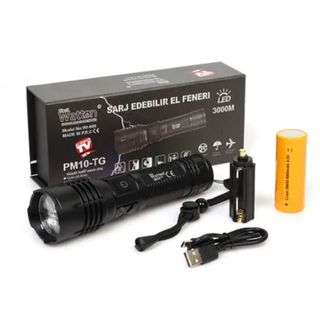 Watton 3000 Lümen Güçlü El Feneri Wt-600