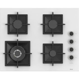 Ferre SC406-WFA Flameart Beyaz Döküm 65 cm Cam Ocak