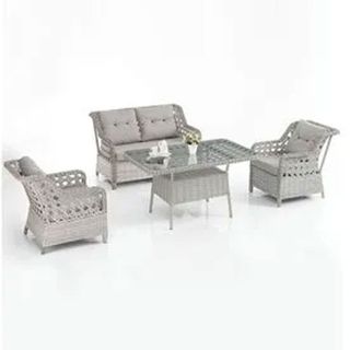 Evdemo Eren Rattan Bahçe Balkon Takımı 2+1+1 Antrasit