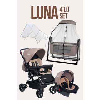 Tommybaby Luna 4 Adet Beşik Bebek Arabası Puset Yağmurluğu