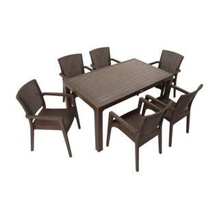 Mandella Kahverengi Elit Rattan 90x150 Zeus Koltuk Masa Takımı